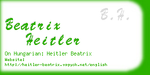 beatrix heitler business card